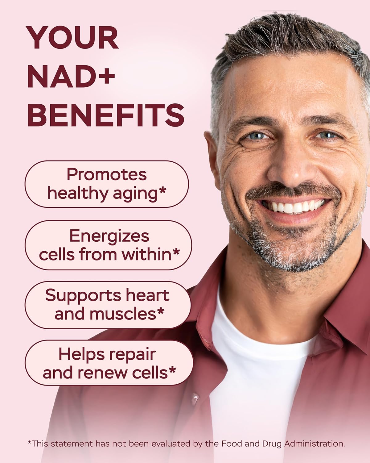 NAD Plus Supplement 1400mg with Nicotinamide Riboside & Collagen