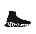 Balenciaga Speed Graffiti Trainers White Black Logo