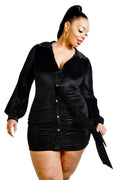 “Florrie” Black Velvet Dress