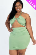 “Prylane” Basil Skirt Set