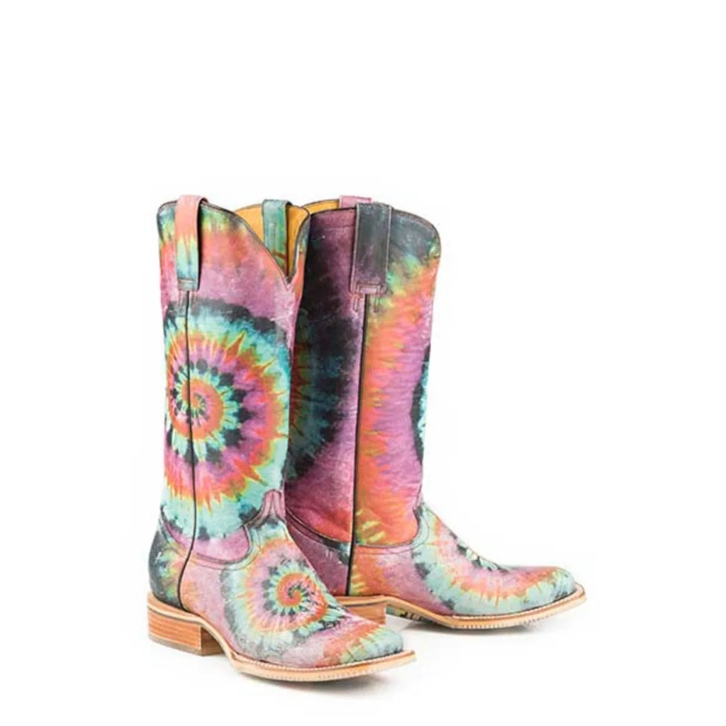 Tin Haul Groovy - Women's Leather Cowgirl Boot