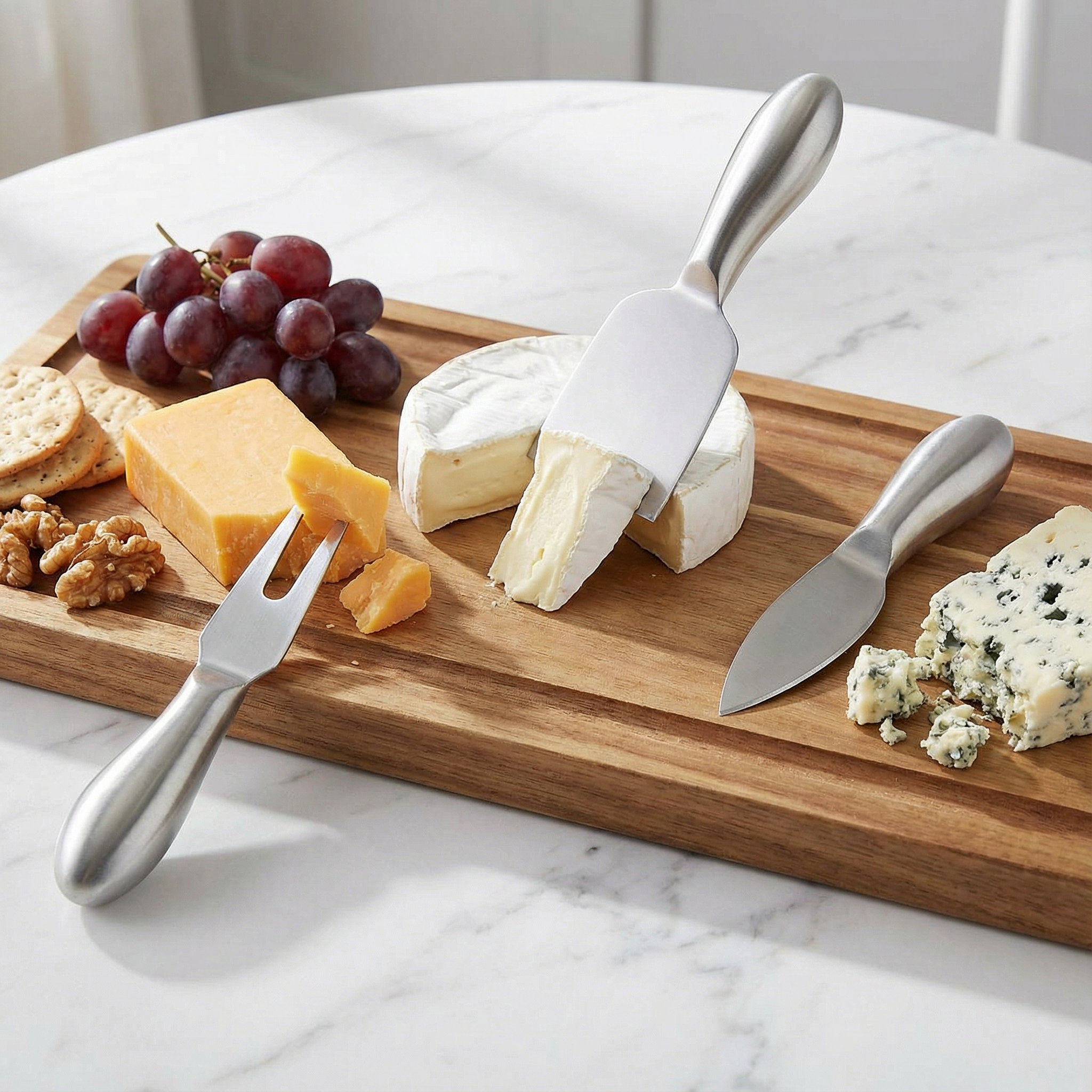 Cheese Knife Gift Set in Book Style Packaging | 3 Piece Gourmet Cheese Knives Set In Gift Box