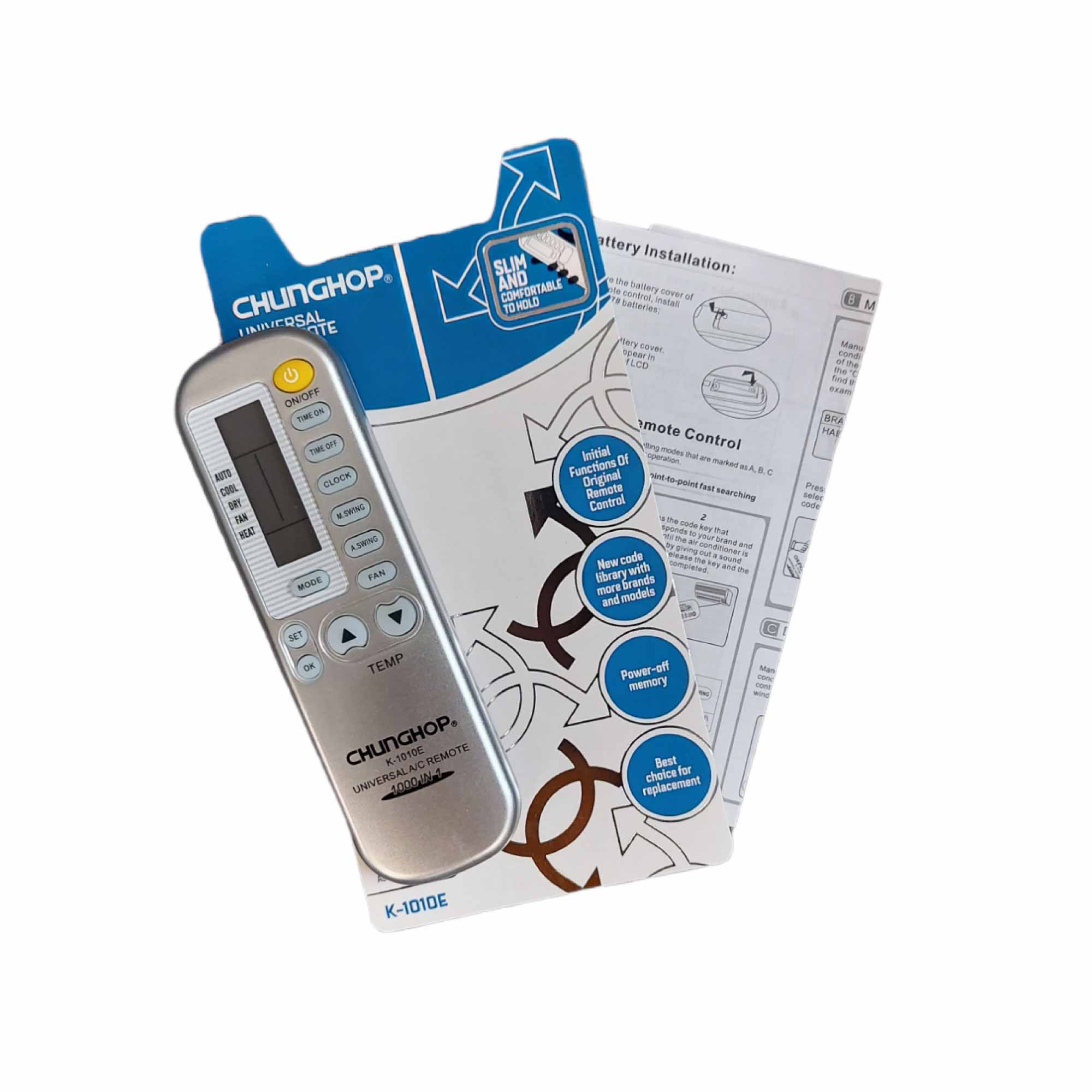 Chunghop Air Conditioner AC Remote Control Compatible with DELONGHI and More