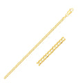 2.5mm 14k Yellow Gold Curb Link Anklet