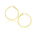 10k Yellow Gold Polished Hoop Earrings 25 mm