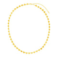 14k Yellow Gold Mirrored Heart Chain Necklace