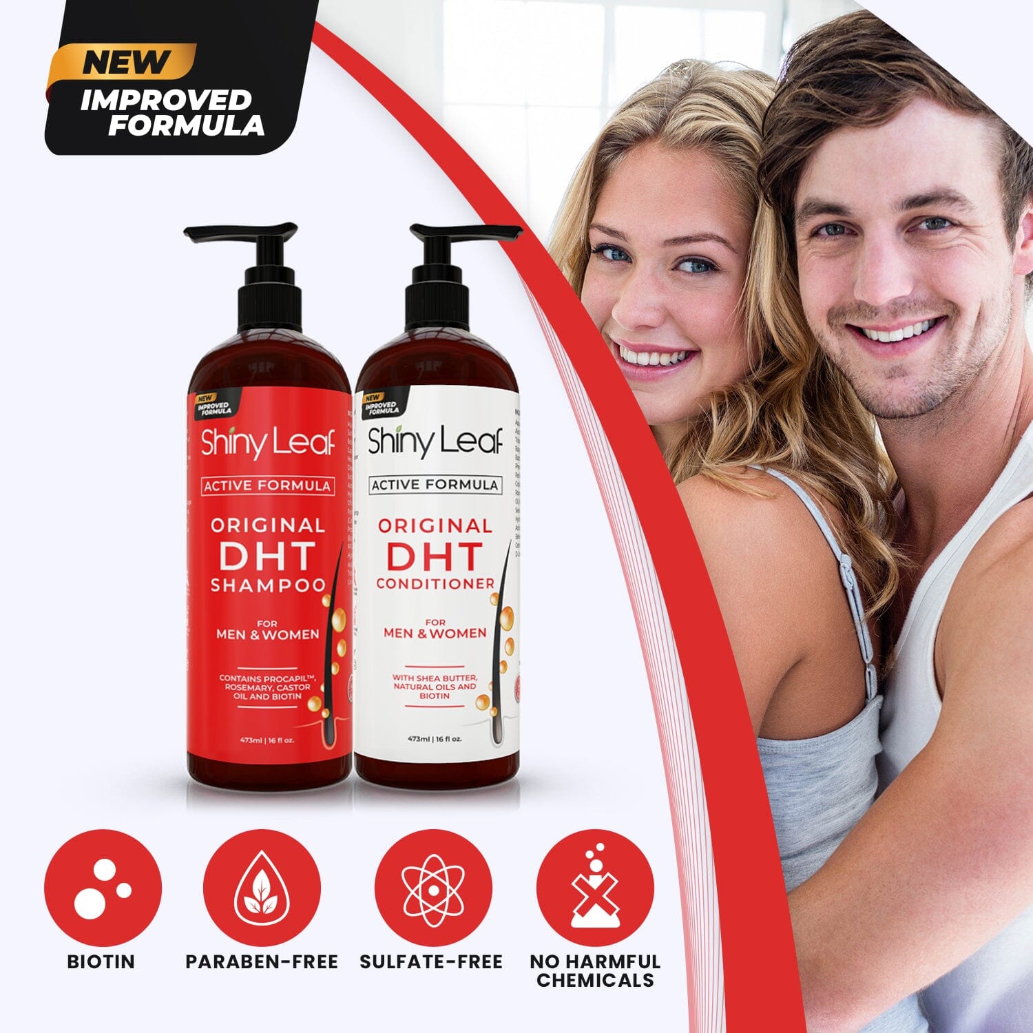DHT Blocker Hair Loss Conditioner with Castor Oil & Biotin — 16 oz