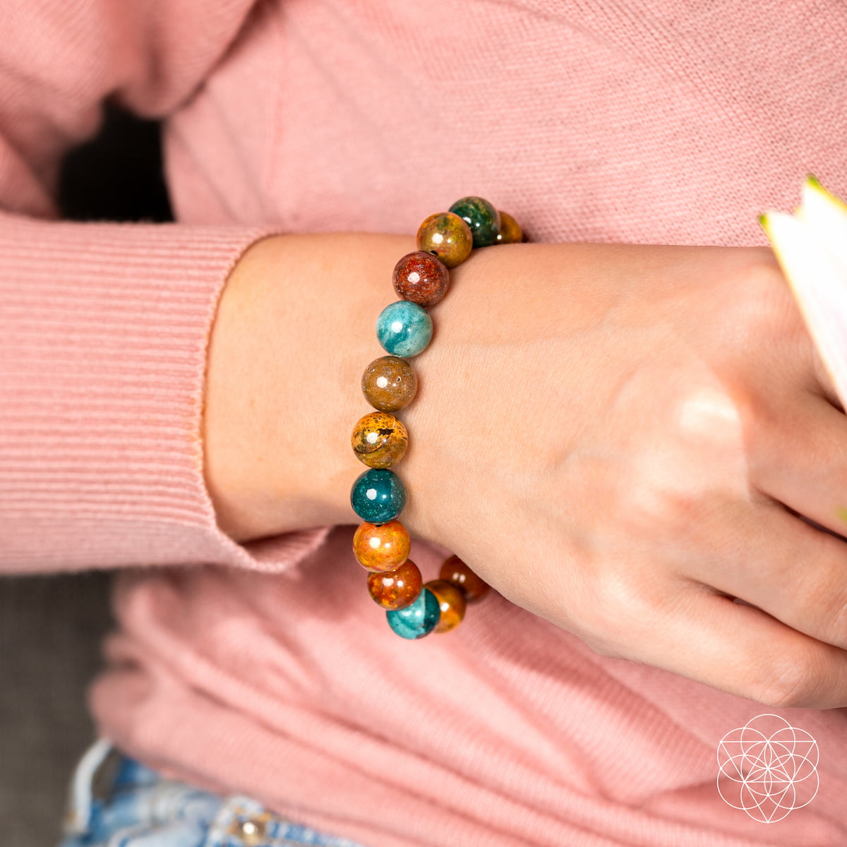 Quiet My Mind – Ocean Jasper Bracelet