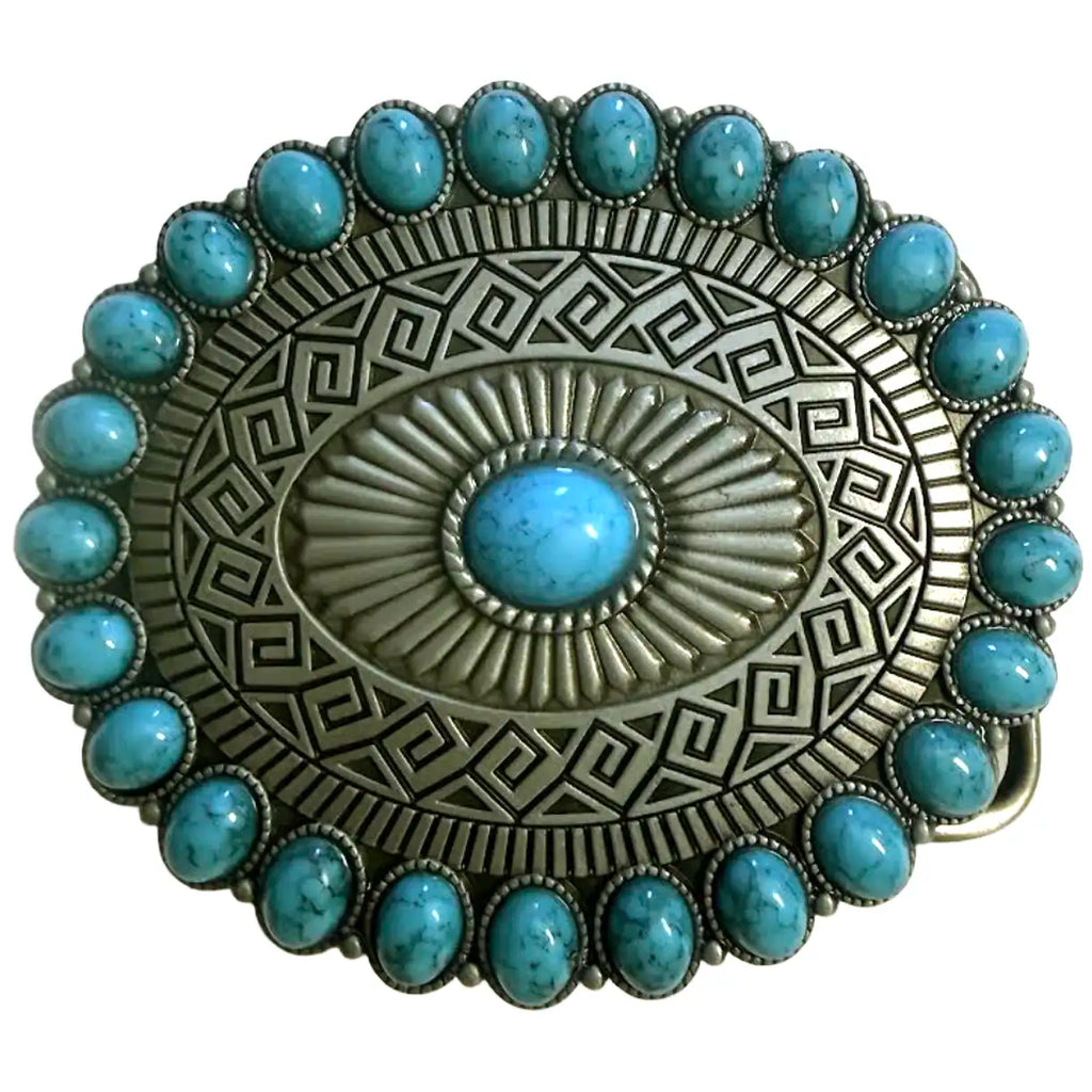 Deadwood Trading Turquoise Mesa Bloom - Belt Buckle