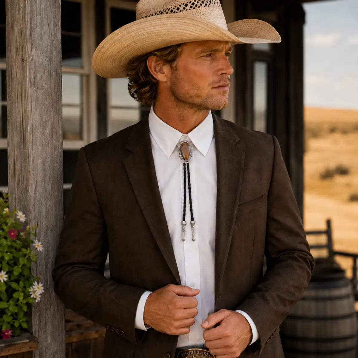 Deadwood Trading Stonekeeper (Tiger Eye)  - Bolo Tie