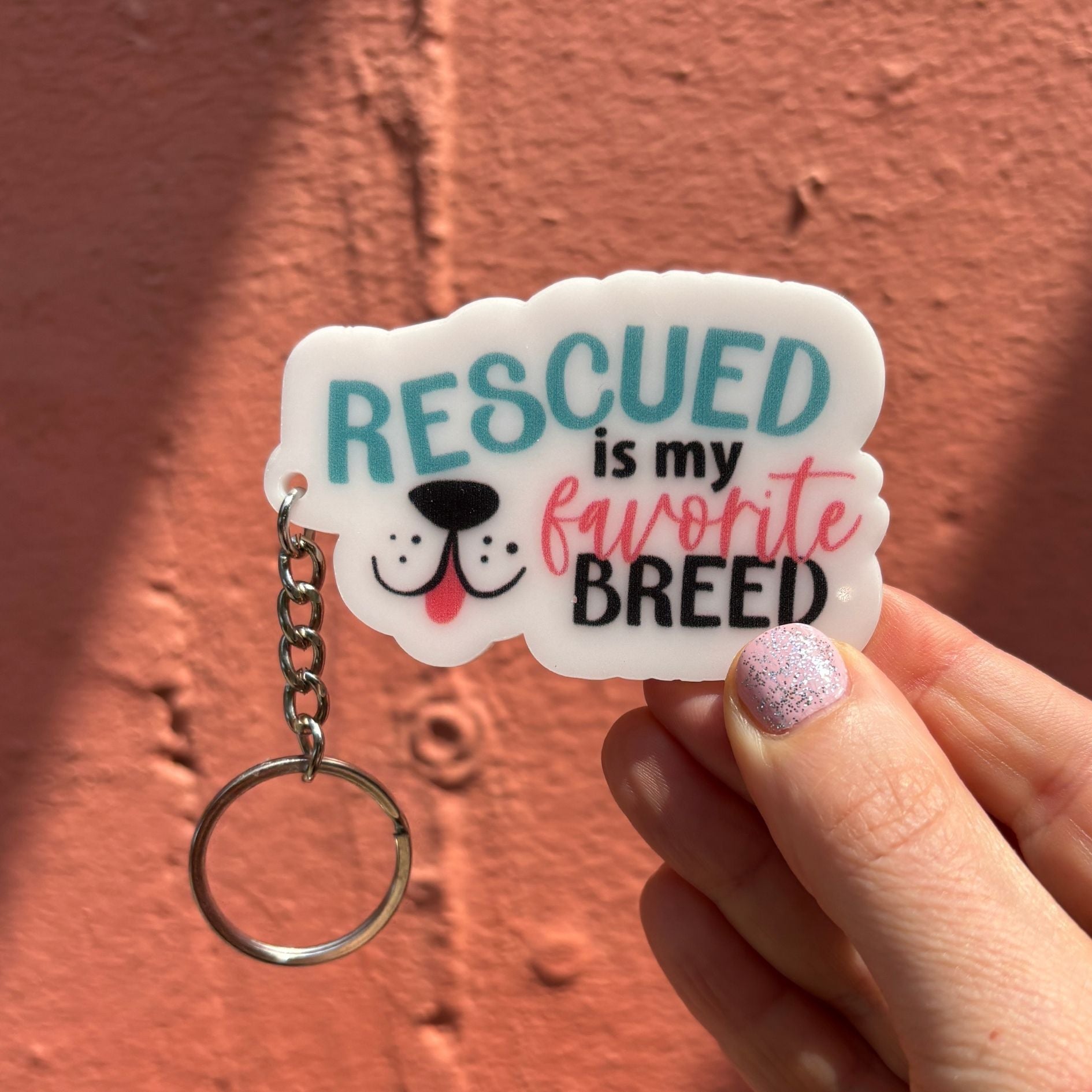 Dog-Themed Acrylic Keychains | 5 Style Options | Rescue Favorite Breed, I Woof You & Puppy Lover