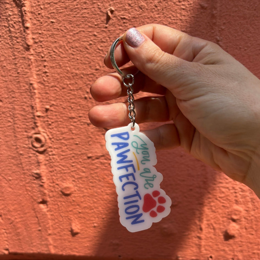 Dog-Themed Acrylic Keychains | 5 Style Options | Rescue Favorite Breed, I Woof You & Puppy Lover