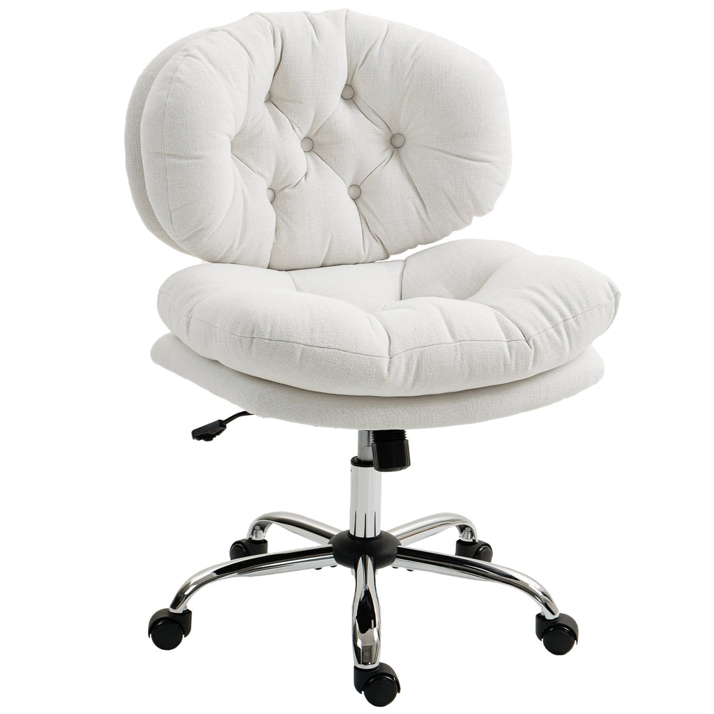 Armless Office Chair with Adjustable Height