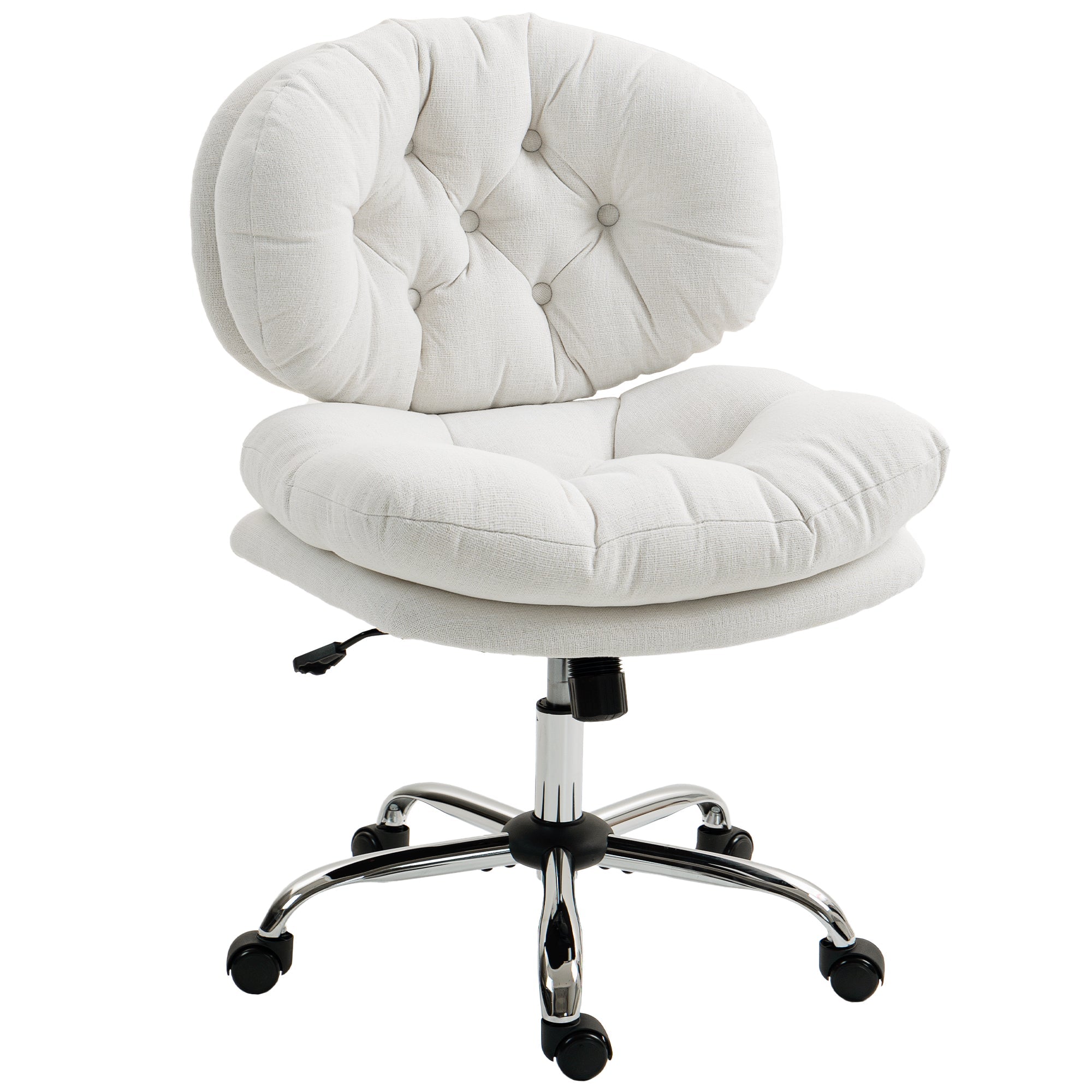 Armless Office Chair with Adjustable Height