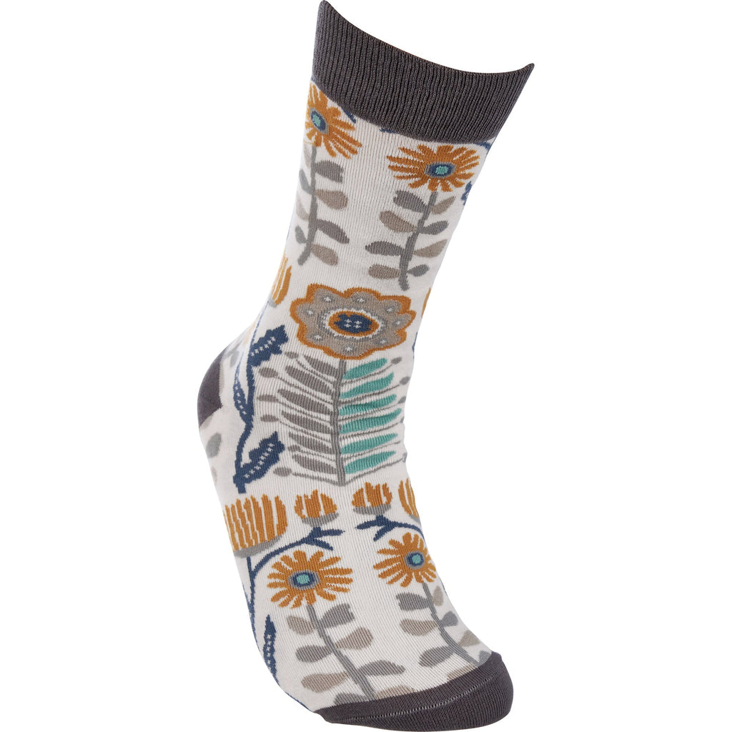 Folk Art Socks and Notebook Bundle