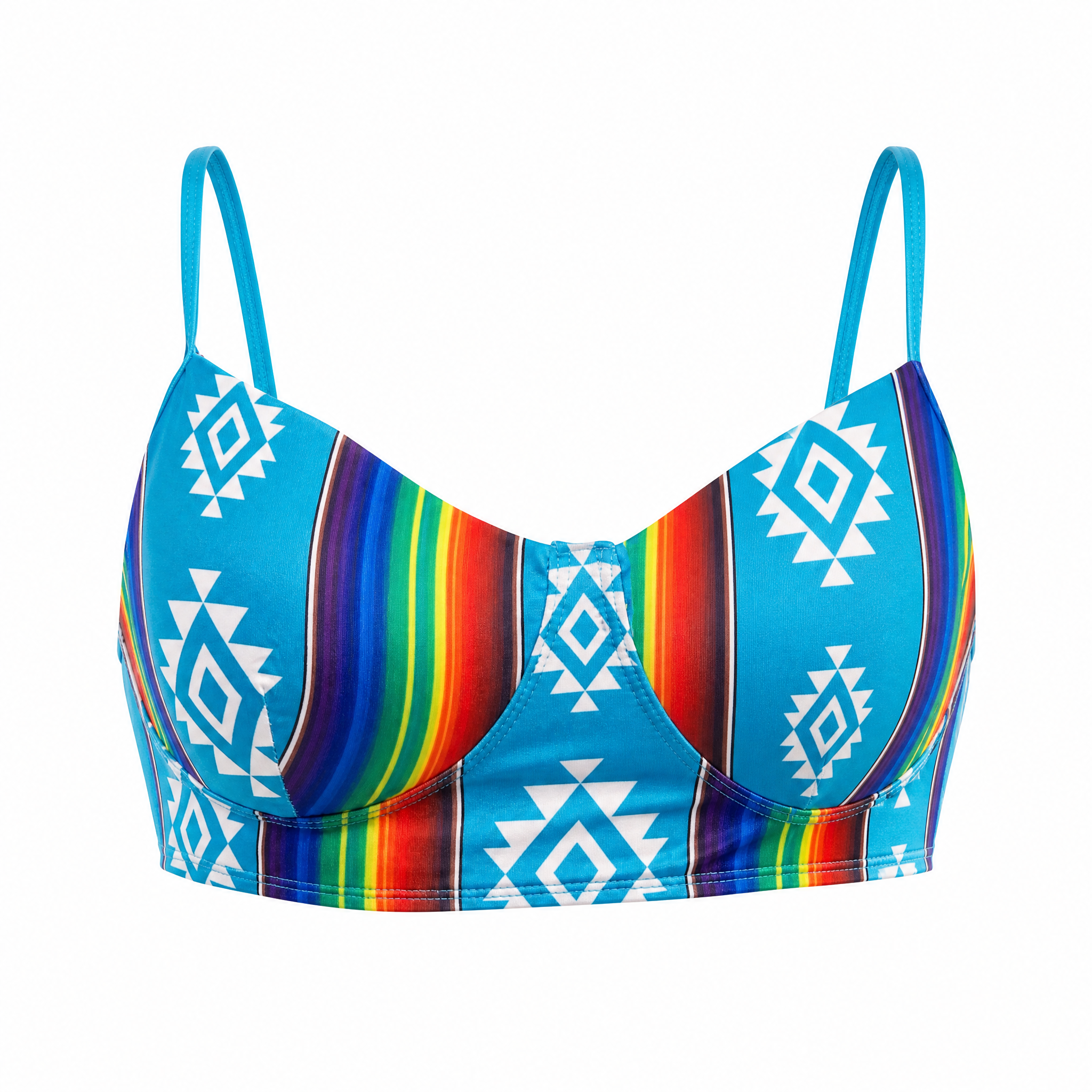 Freeda Spaghetti Strap Bustier Top, Swim, or Athletic Bralette |Serape or Pink Cowgirl [Sizes SM-L]