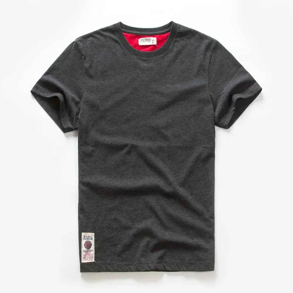 Classic Cotton Men's Solid O-Neck Tee