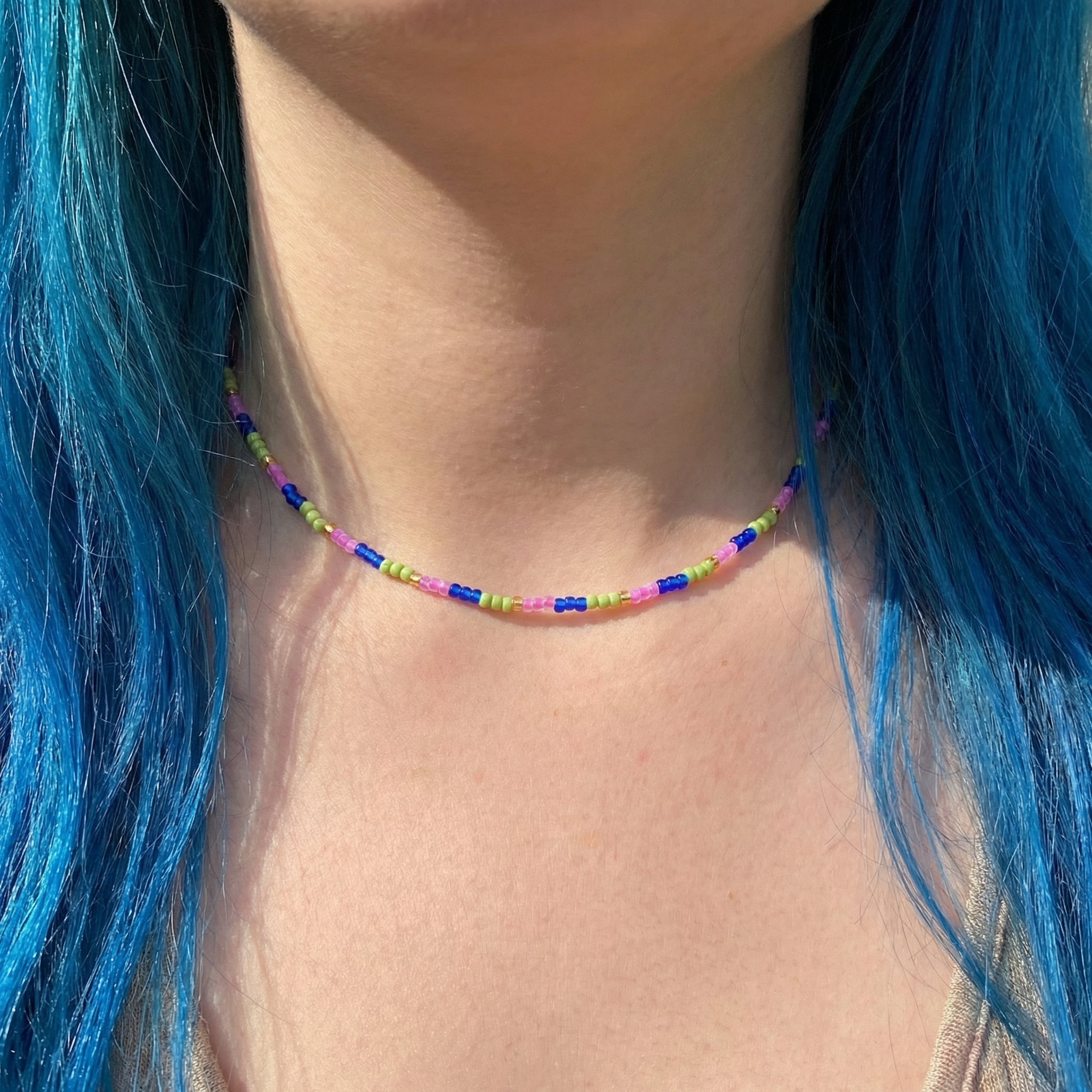 HBD Colorful Beaded Necklace | Giftable Birthday Party Necklace | 8"