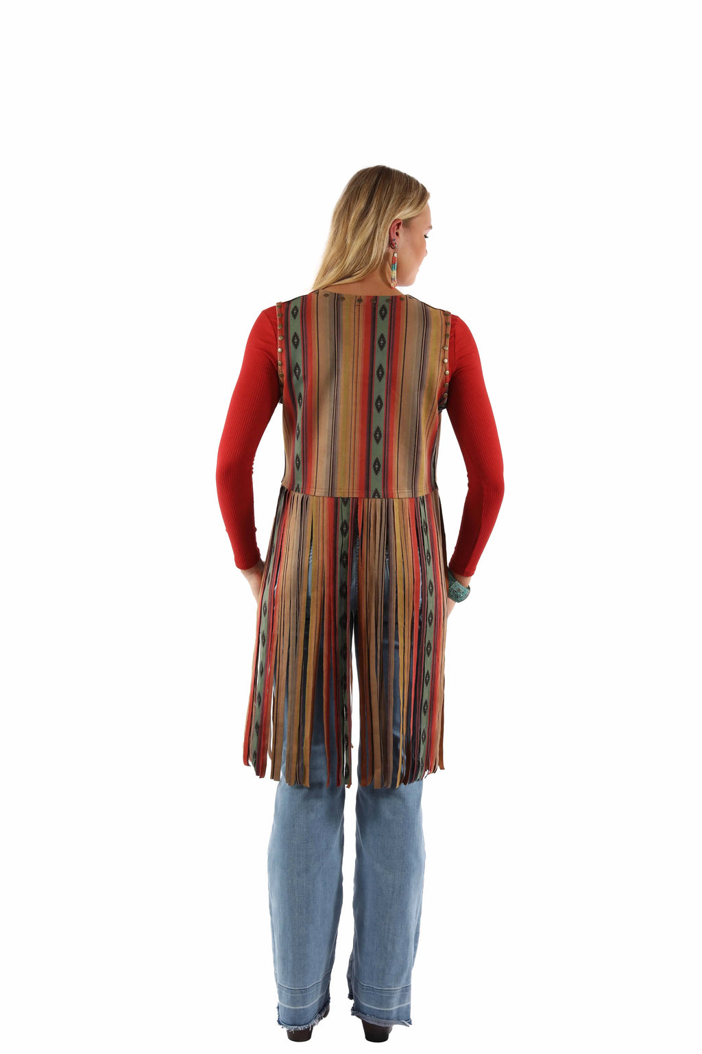 Honey Creek Serape Fringe - Women's Western Vest