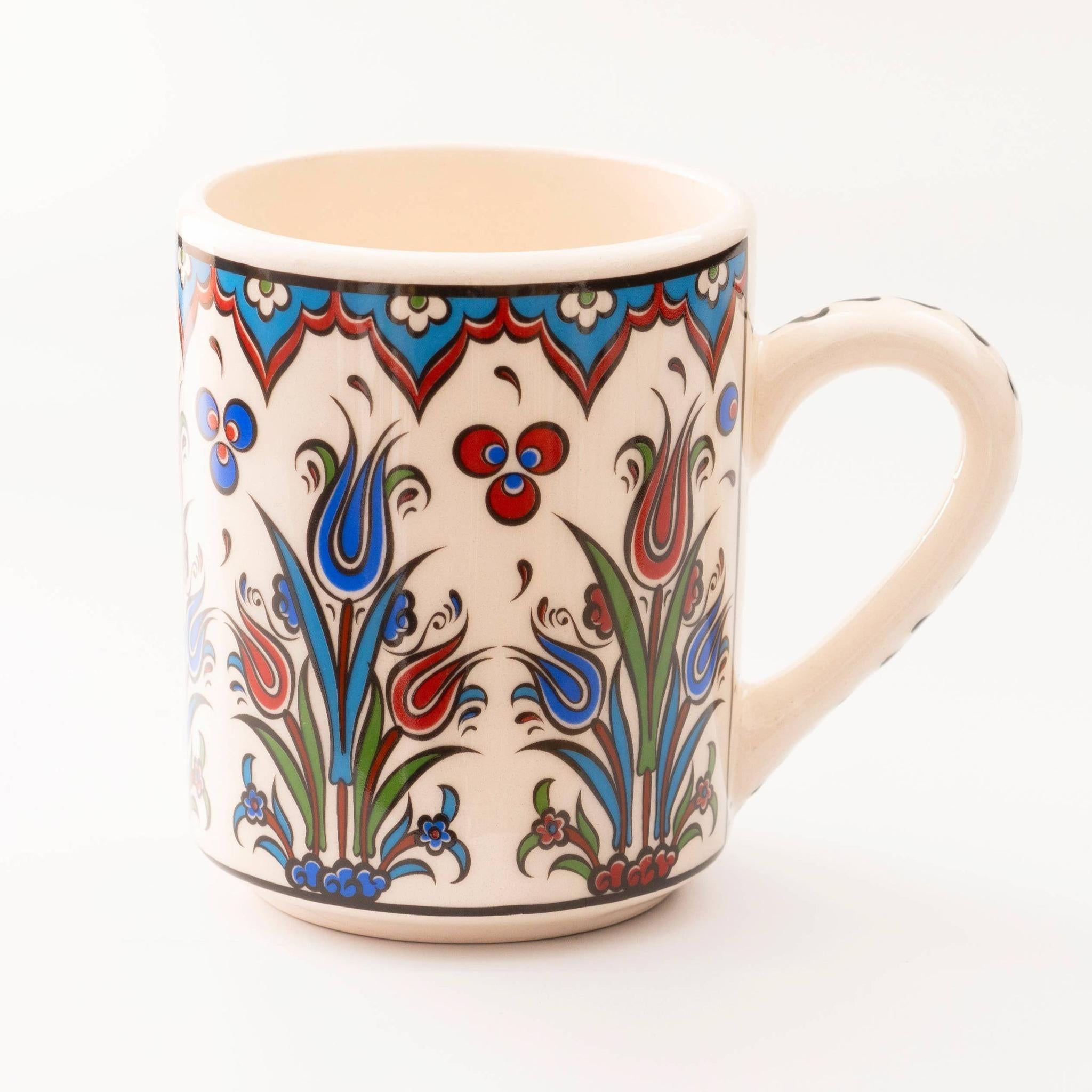 Handmade in Türkiye Ceramic Botanical Mugs - 9 Styles, Mix and Match