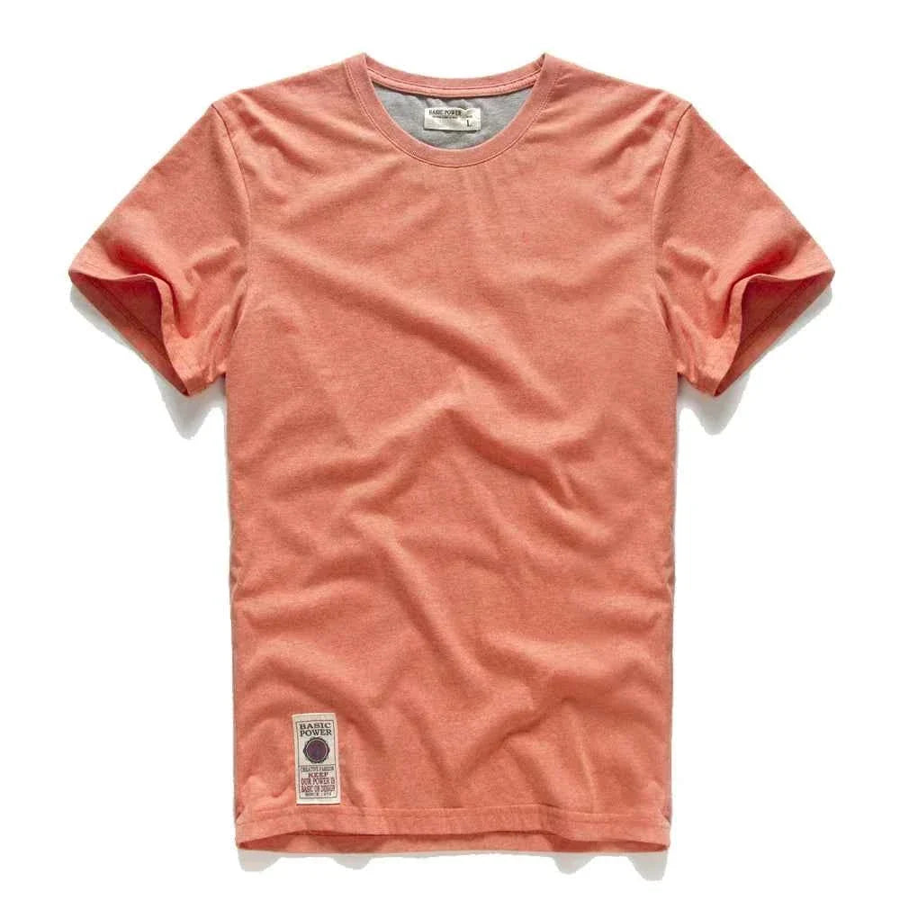 Classic Cotton Men's Solid O-Neck Tee