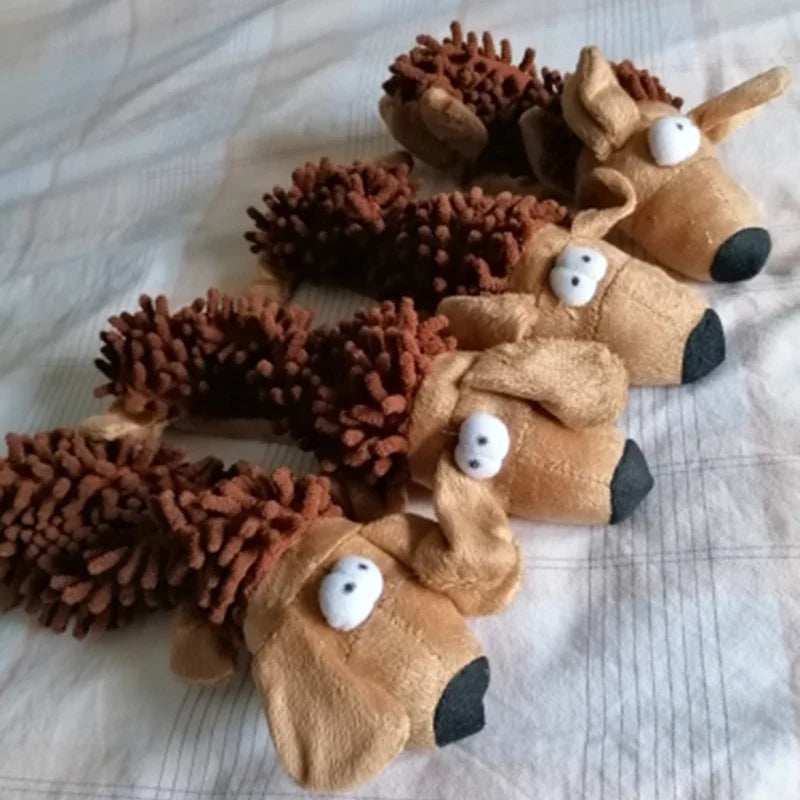 Durable Squeaky Dog Plush Toy – Animal Shape Chew Toy for Small Dogs & Puppies