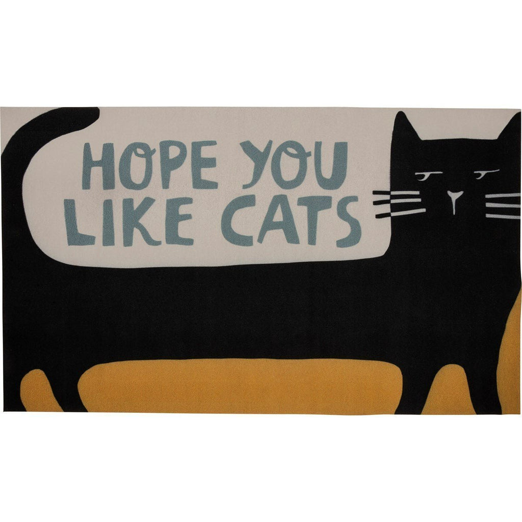 Cat Lover Doormat Set | Two 34" x 20" Indoor/Outdoor Rugs