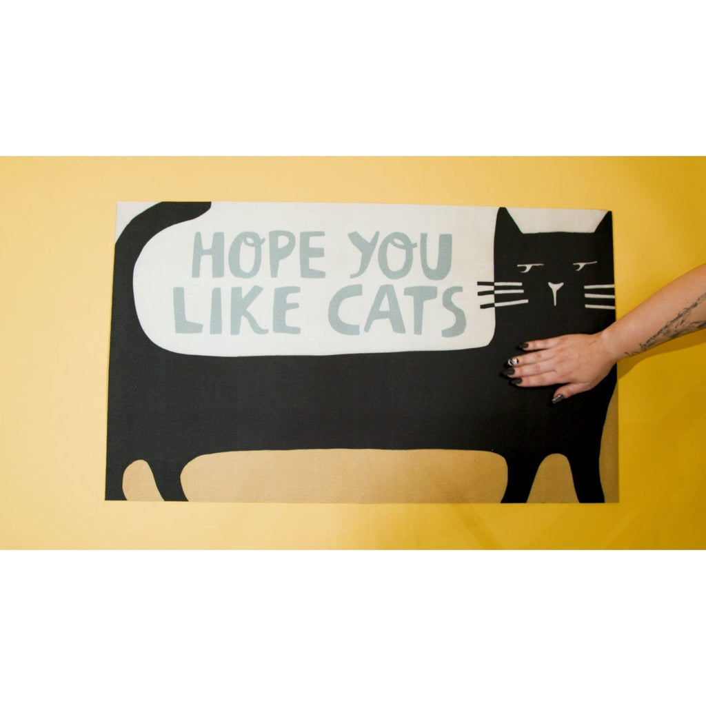 Cat Lover Doormat Set | Two 34" x 20" Indoor/Outdoor Rugs