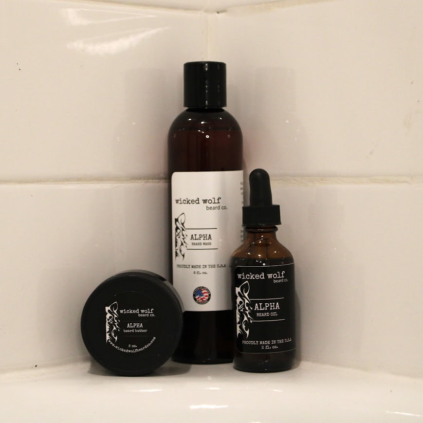 Wicked Wolf Pack | Complete Beard Care Kit (Wash, Oil & Butter)