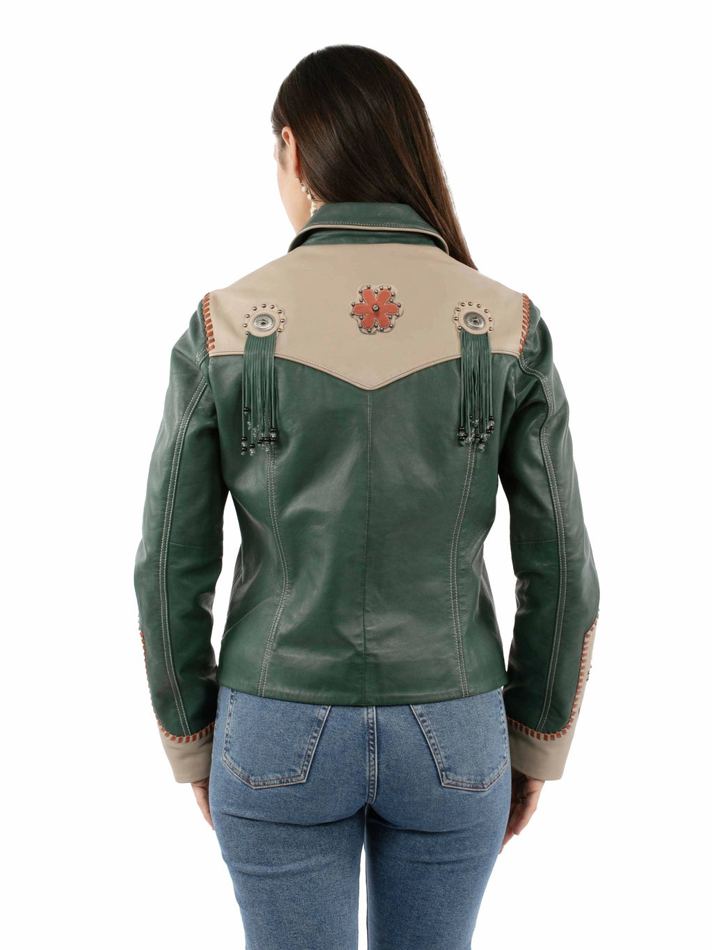 Scully Floral Yokes - Women's Leather Jacket