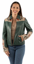 Scully Floral Yokes - Women's Leather Jacket