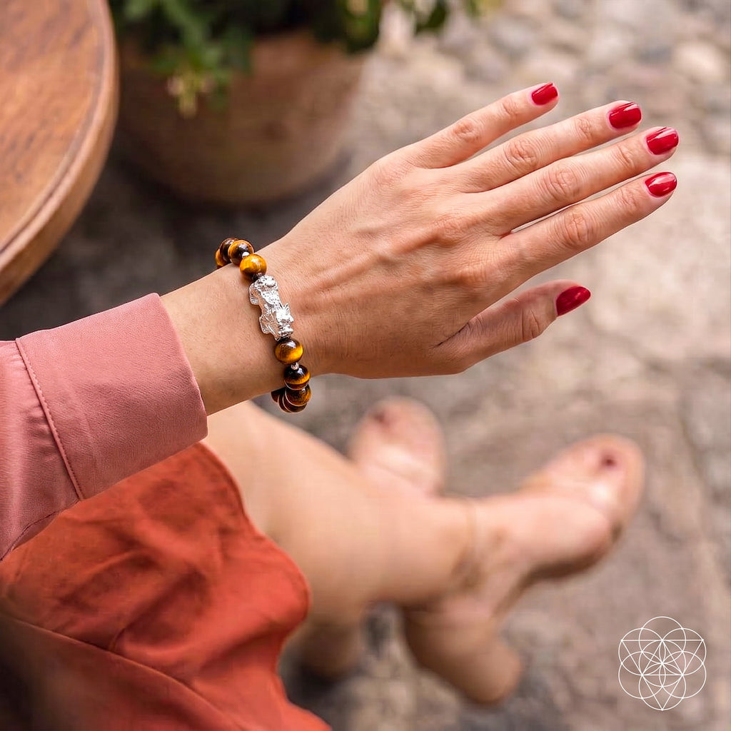 Fortune Flows - Tiger’s Eye & Pixiu Bracelet