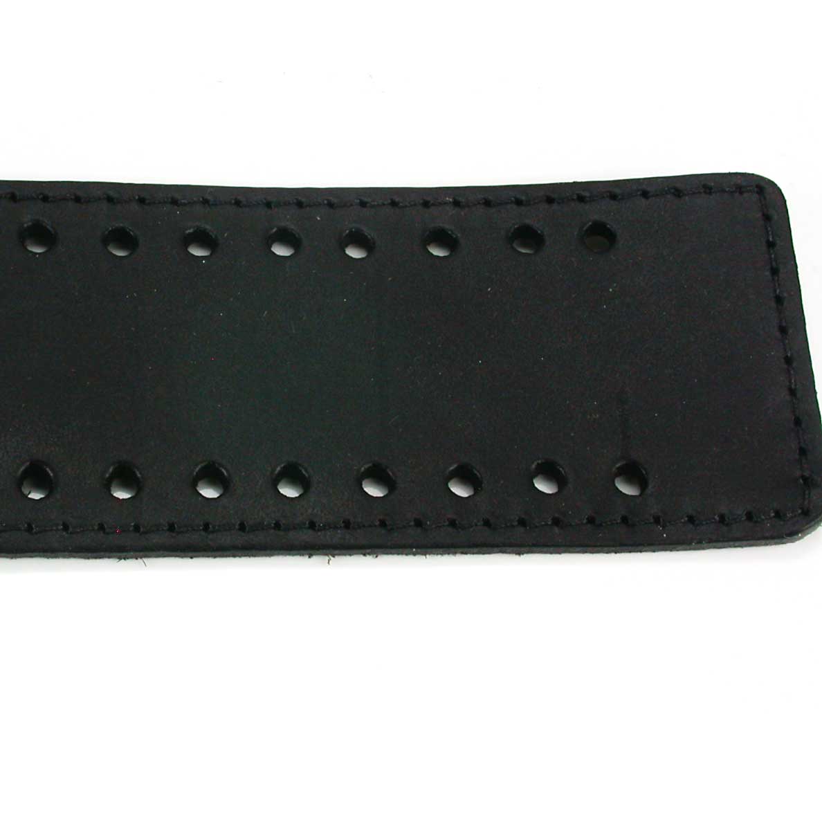 Wide Leather Watchband - Black