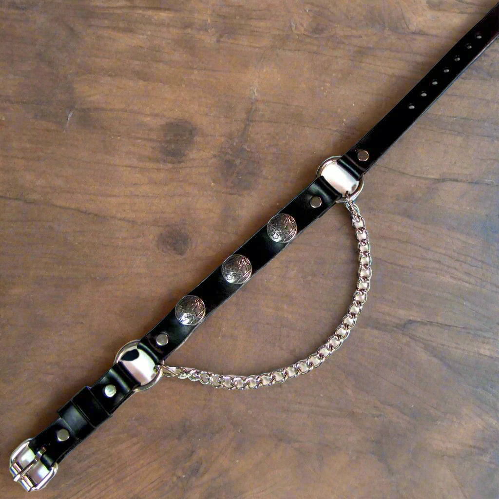 Boot Chain with 3 Buffalo Nickel Conchos One Pair