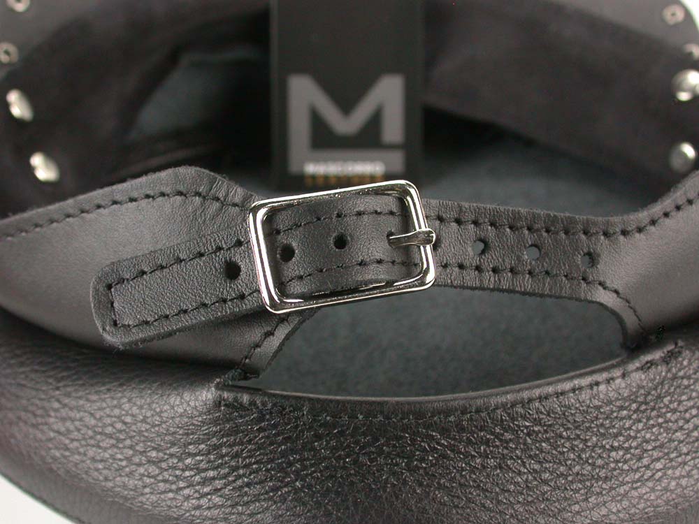 Biker Cap Soft Studded Flat Cap
