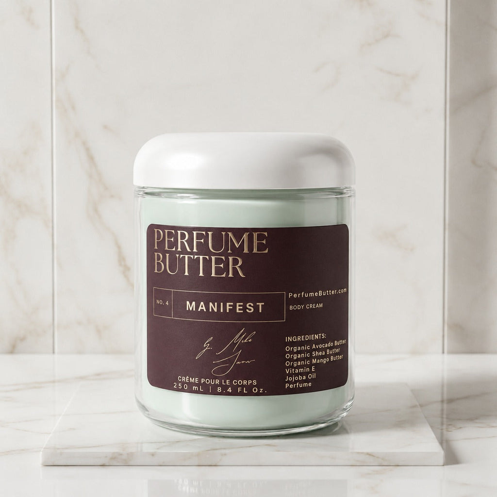 MANIFEST – The Luxury Body Butter Perfume | Jasmine, Oud & Sandalwood Floral-Woody Fragrance | Deep Hydrating Skin Moisturizer | Warm Elegant Scent | Perfume Butter