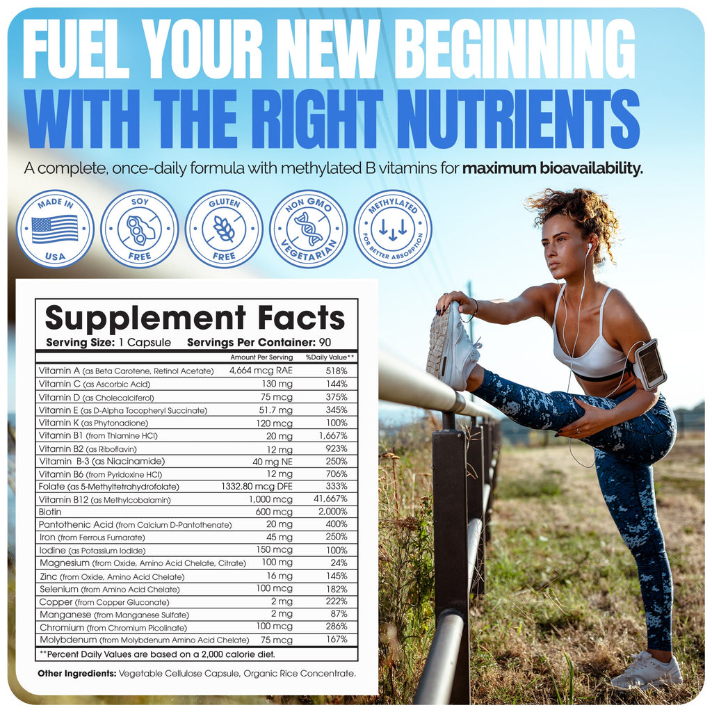Bariatric Multivitamin with Iron With DHT Original Shampoo and Conditioner Hair Care Bundle