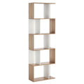 5-Tier Geometric Bookcase Room Divider