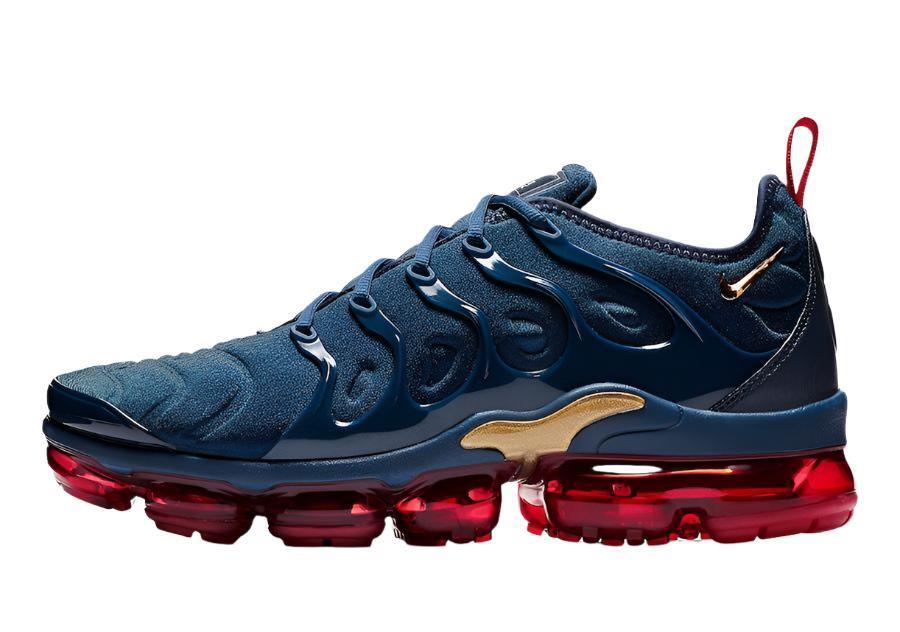 Nike Air VaporMax Plus 'Olympic' Sneakers - Burgundy Navy