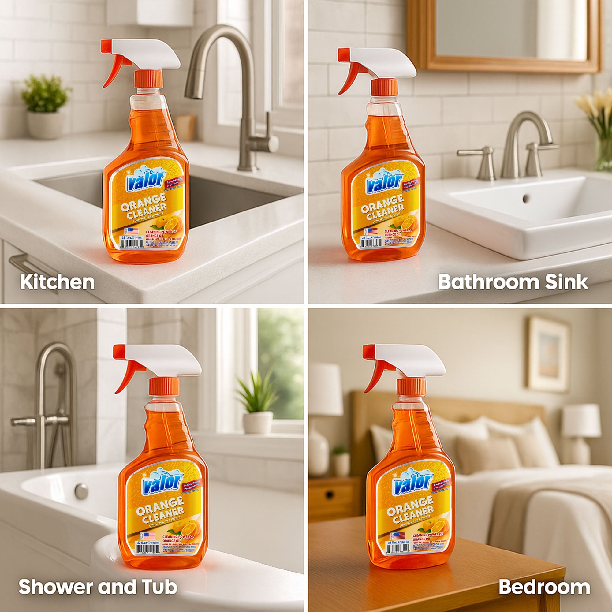 Orange Multi Purpose Cleaner Trigger Sprayer