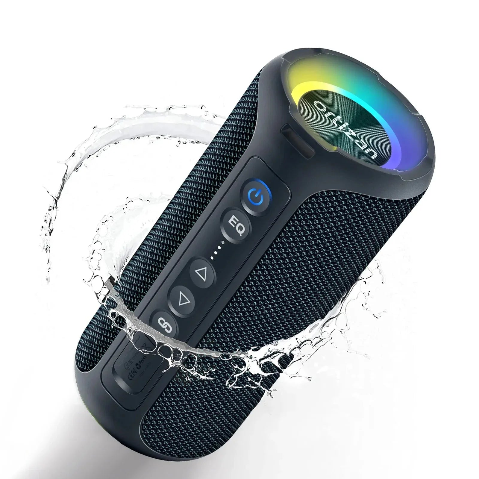 NNEOBA 40W Waterproof Bluetooth Speaker with LED Light (Black)
