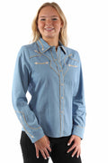 Scully Arrow Tips - Women's Denim Western Shirt