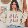 Mama Flower Text Ready To Press DTF Transfers, DTF Hot Peel