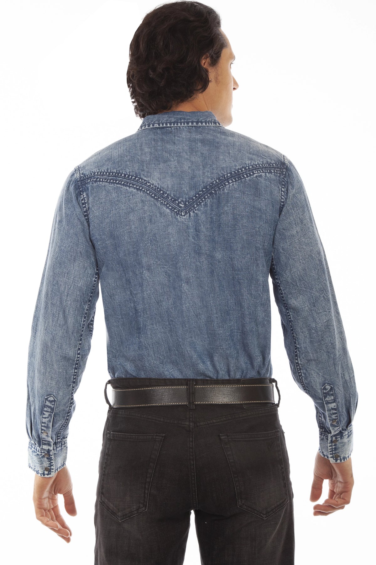 Scully Pleated Pockets - Men's Denim Shirt