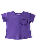 Purple Ruffle Pocket Tee