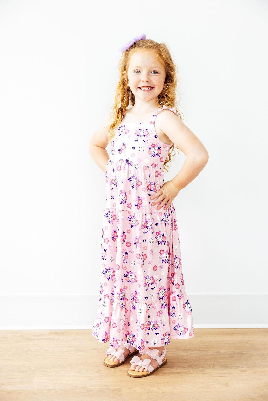 SALE Retro Daydream Ruffle Maxi Dress