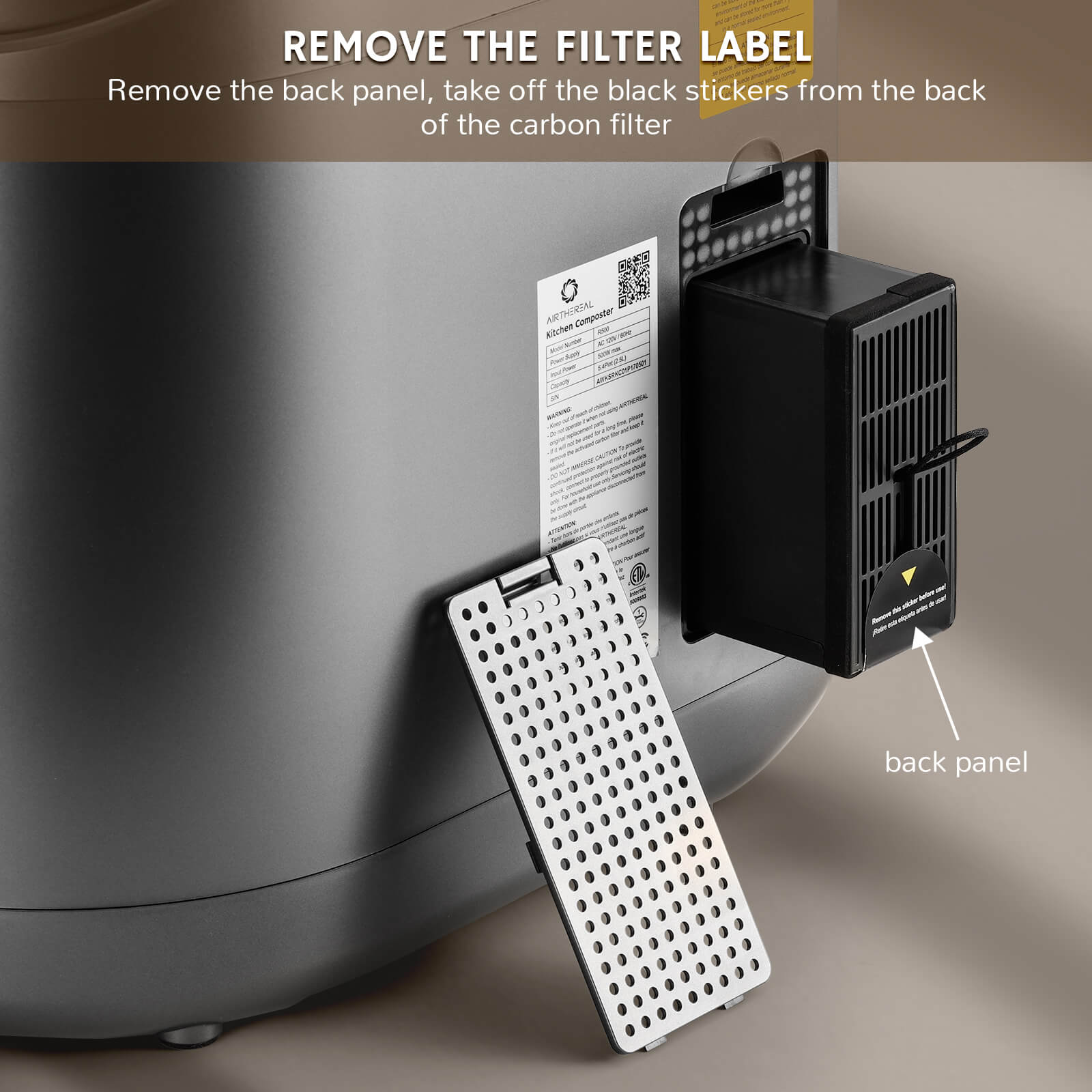Revive V500 Electric Kitchen Composter, Visual Version