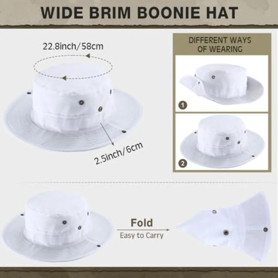 Outdoor Boonie Hat for Hiking and Camping With Wide Brim