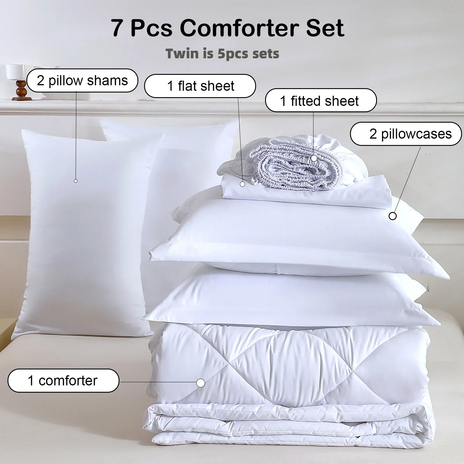 EasYum Bedding Sets 5 To 7 Piece Comforter Sheet Pillowcases
