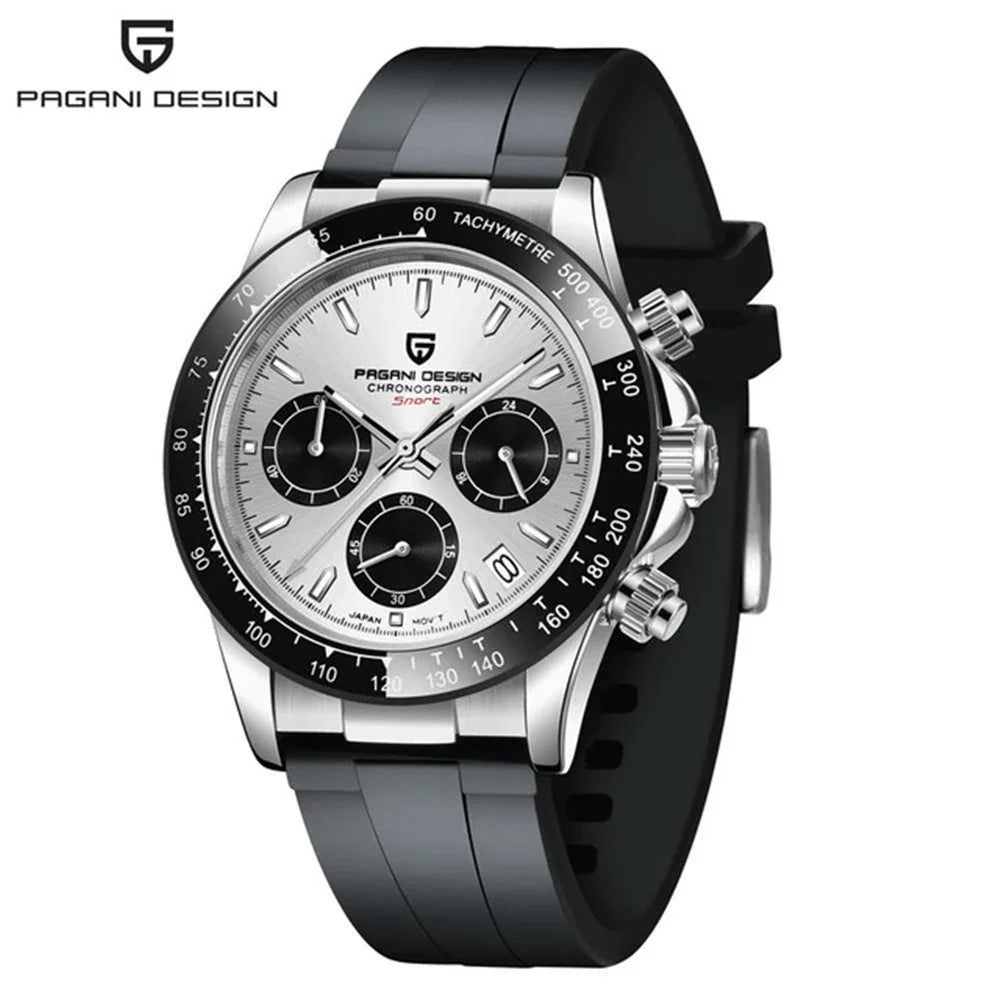 PAGANI DESIGN Mens Chronograph Quartz Watch Waterproof Wristwatch